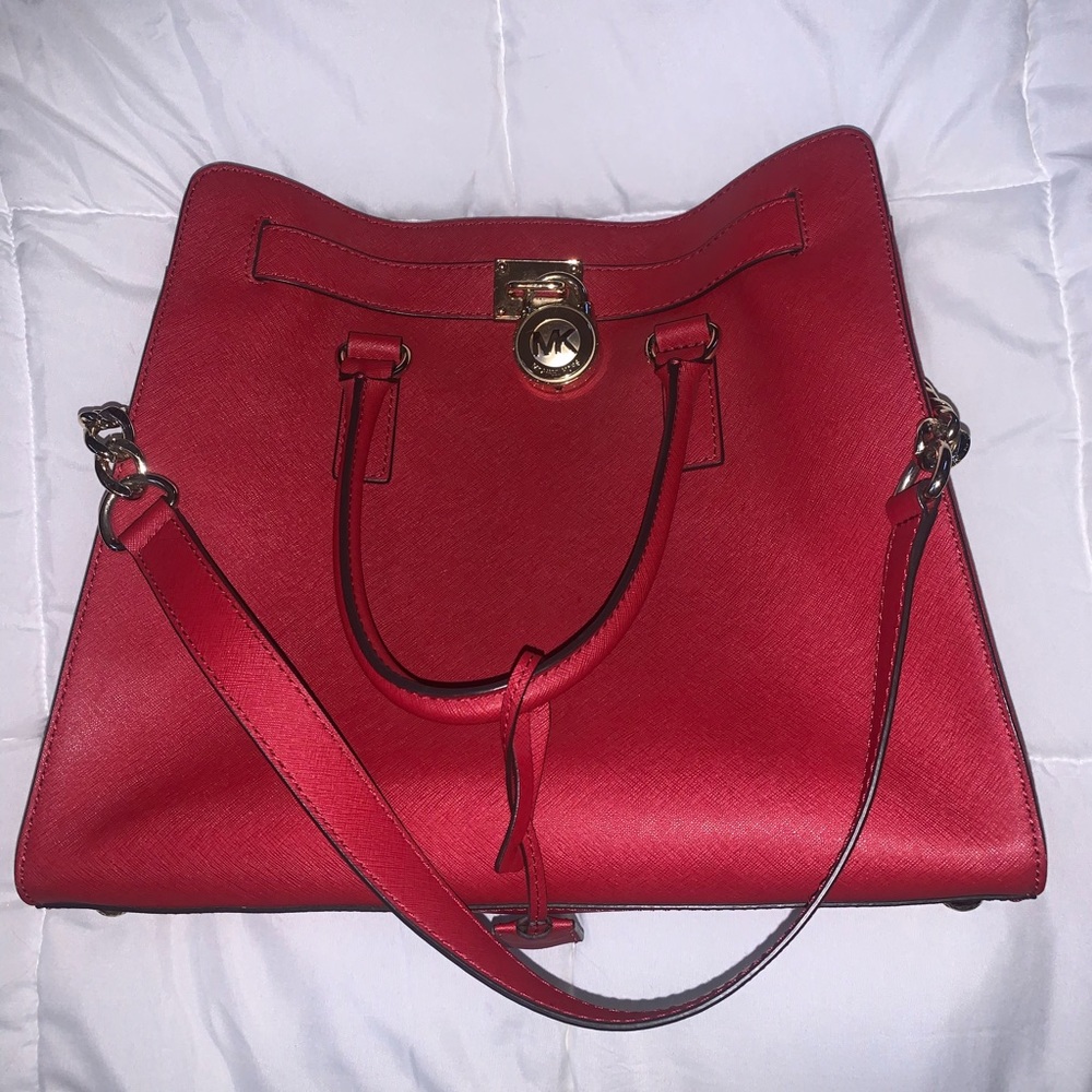 Red Michael Kors purse